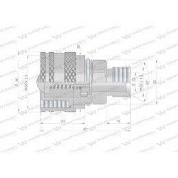 Vožtuvo kaištis m20x1 5 prisukamas zsr6m20wtk motoge