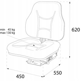 Prabangi medžiaginė padalinta sėdynė ursus c330 c360
