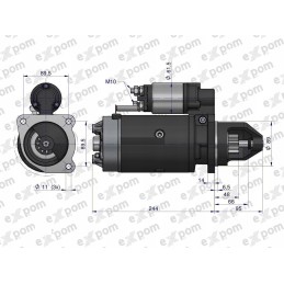 Starteris 3kw c 330 c 360 zetor naujo tipo expom