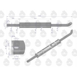 Ilgas duslintuvas 1280mm C 360 emalio originalus Ursus