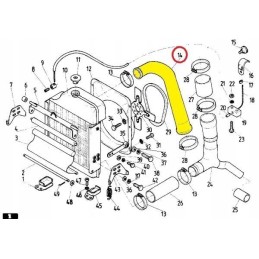 Viršutinė radiatoriaus guminė žarna C 385 6 cyl 860130