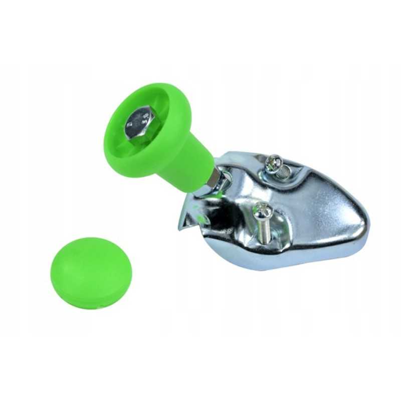 Žalia ekskavatoriaus traktoriaus vairo rankenėlė