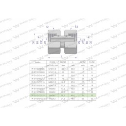 Hidrametrinė AA M45x2 35l Warynski jungtis