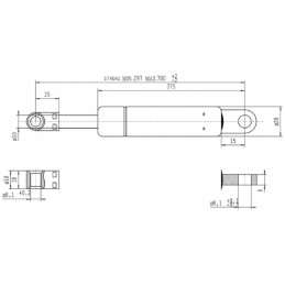 Dujinė spyruoklė l700 mm 650n stabilus ca048941