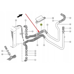 310181 0 guminė variklio aušinimo sistemos žarna