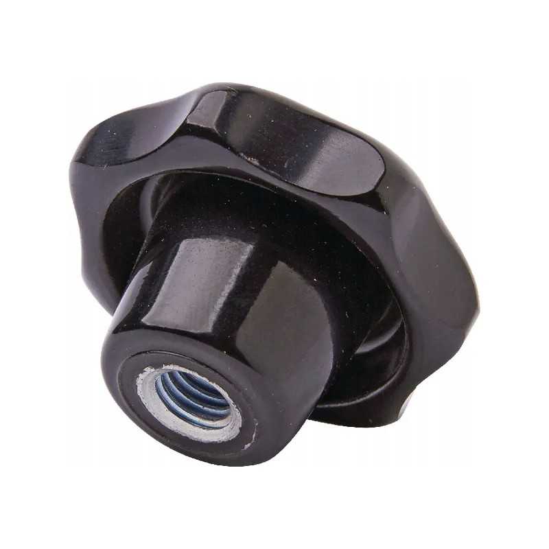 Žvaigždė rankenėlė M8 juoda 14mm 25 vnt