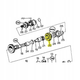 Landini Massey 27z pavarų dėžės ratas 3532496m2