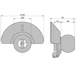 Kamuoliukas su apykakle ir kaiščiu 2 kat. 2 56x28 pakeisti