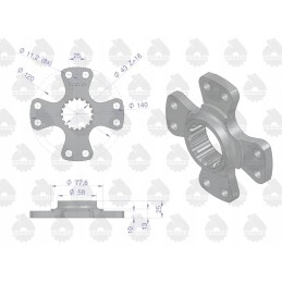 PTO pavaros stebulė sukabino 18 6 cilindrų C 385 pjaustytuvų