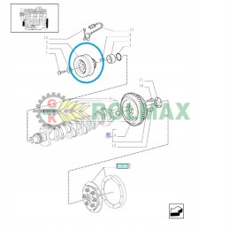 Alkūninio veleno skriemulys new holland tm 87802666