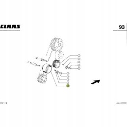 Claas jaguar 800 trupintuvo skriemulys 0771421