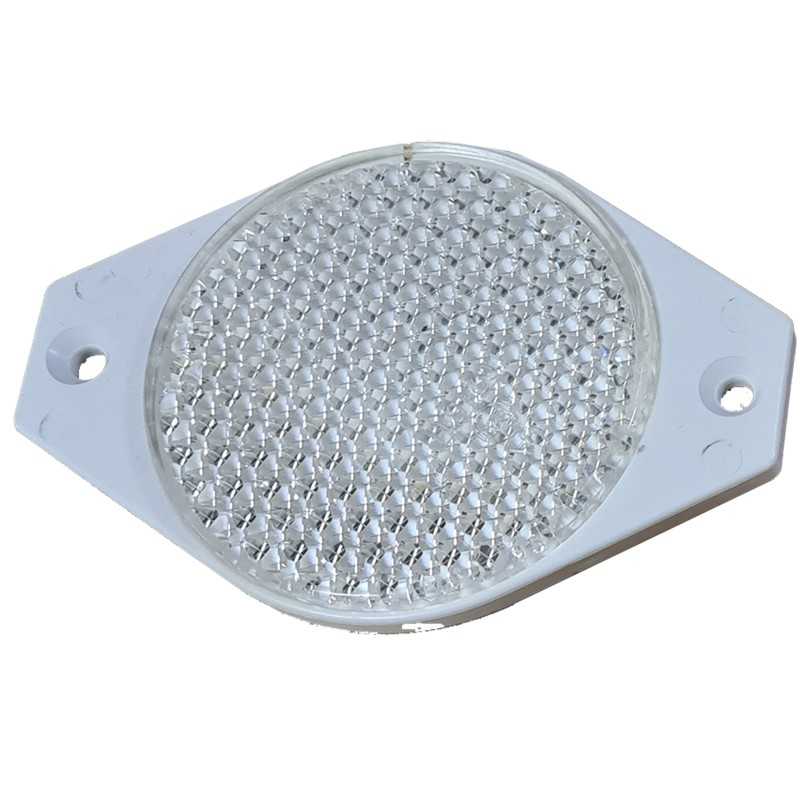 Apvalus priekabos atšvaitas, baltas