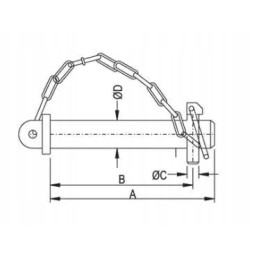 Viršutinės jungties kaištis 25x98 mm gopart