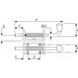 Spyruoklinis cinko kaištis 12mm 841001