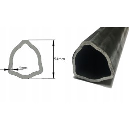 Kardaninio veleno vamzdis, profiliuotas trikampis, 54x4mm, 1m
