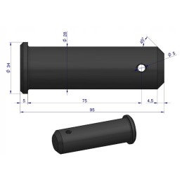 Apatinės trauklės atraminis kaištis c 330 originalus