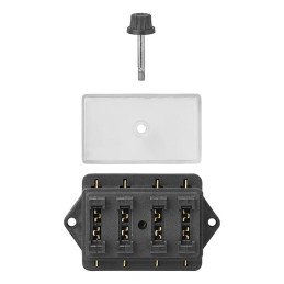 Universali saugiklių dėžutė, 4 kartus, 12 24v