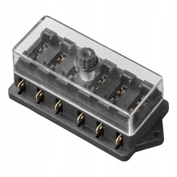 Universali saugiklių dėžutė, 6 kartų, 12 24v