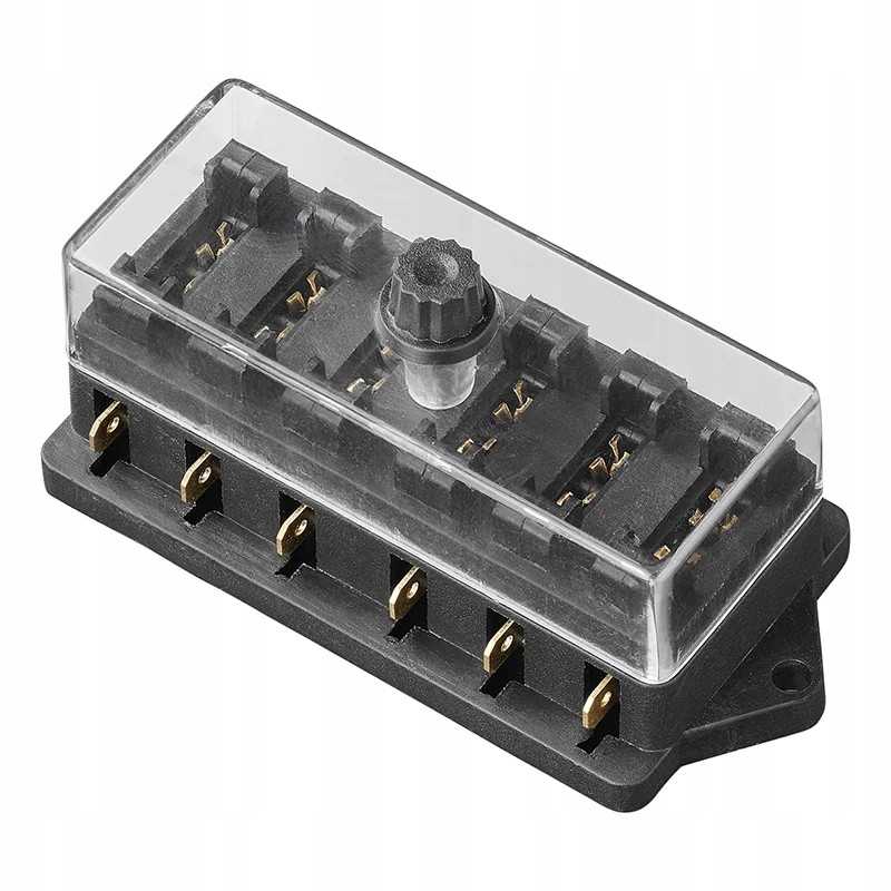 Universali saugiklių dėžutė, 6 kartų, 12 24v