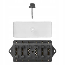 Universali saugiklių dėžutė, 6 kartų, 12 24v