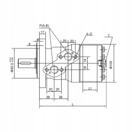BMR100 orbitinis hidraulinis variklis
