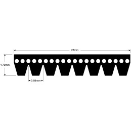 V formos diržas 8pk1460 56939 8pk1460