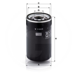 Mann filtras 1160 6 vairo hidraulikos filtre