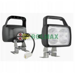 Halogeninė darbo lempa su dvigubu laidu ir jungtimi