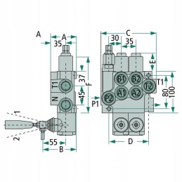Vožtuvas p40 4x double ab uždarytas 87000923