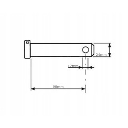 Viršutinės jungties kaištis 24x98mm