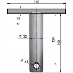 Lauko prikabinimo šakės kaištis c 360 46664030