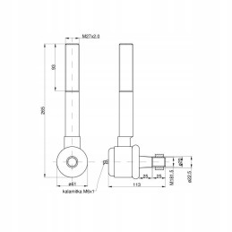Ilga dešinė rutulinė jungtis c 385 su veržle 83221