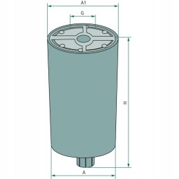 Kuro pirminis filtras 1g 159mm fleetguard