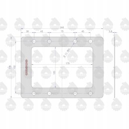 Apatinio dėžės dangčio tarpiklis krazelitas 0 8mm nerūdijantis plienas
