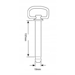 Kaištis su grandine ir kaiščiu 19x157mm