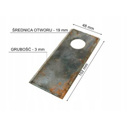 MWS tiesus vejapjovės peilis 60010201017