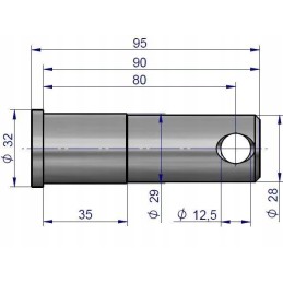 Apatinės trauklės atraminis kaištis c 360