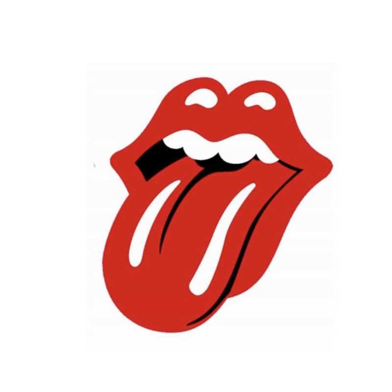 Riedančių akmenų lūpos lūpos roko lipdukas 10 cm