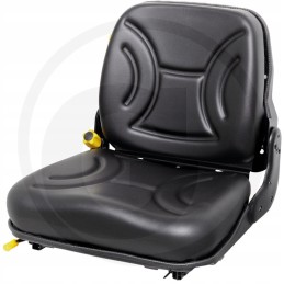 Juoda traktoriaus sėdynė, dirbtinė PVC oda