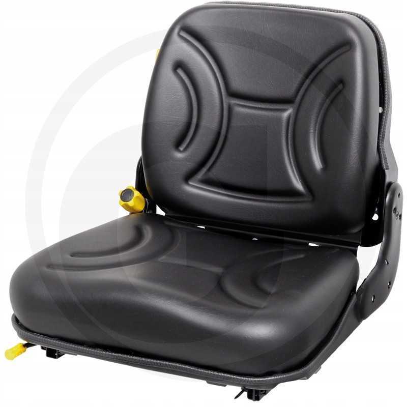 Juoda traktoriaus sėdynė, dirbtinė PVC oda