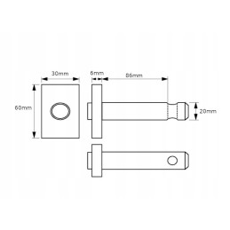 Išlyginamoji pakabos kaištis 20 1x82mm vlk7018