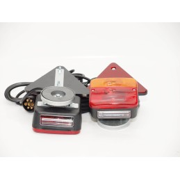 Magnetinių galinių žibintų komplektas 6 5 m su trikampiais