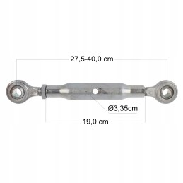 Viršutinė strypo jungtis 275 400mm fi 16mm kampas 0