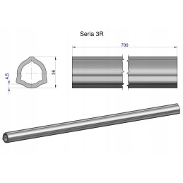 Vidinis vamzdis, serija 3r, velenui 860, šarnyrinis