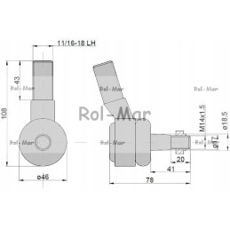Galinis rutulinis šarnyras su MF3 veržle