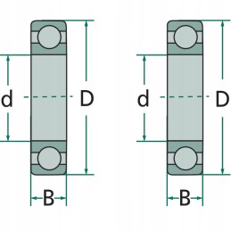 Rutulinis guolis paprastai 16005 25x47x8 mm granitas