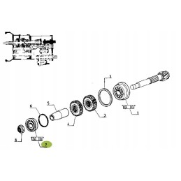 Renault pavarų dėžės guolis, kardaninis velenas