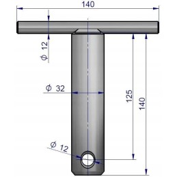 Lauko prikabinimo šakės kaištis c 360