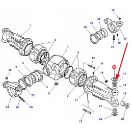 4232202m1 ašies tarpiklis