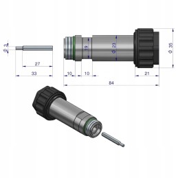 Ritės kaištis 23mm Warynski solenoidiniams vožtuvams